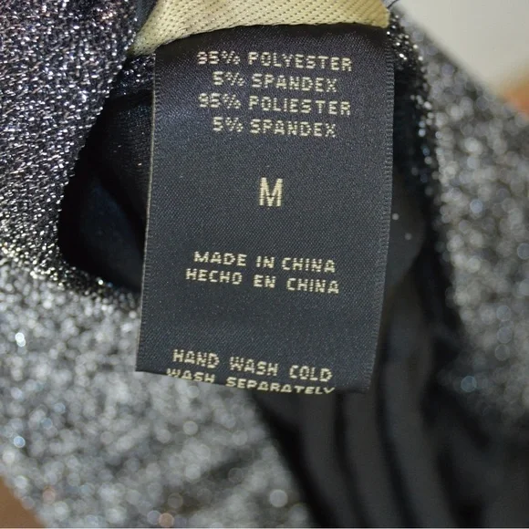 Metrowear Silver Shimmery Metallic Pleated A-Line Skirt, Medium NEW - Picture 2 of 5